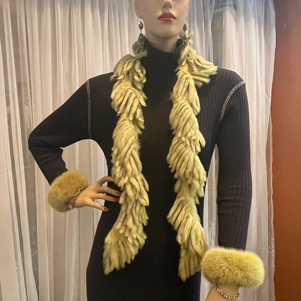 Chinchilla Fur Scarf - Picture 3 of 5